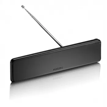 Philips SDV5225/12 Innenantenne für TV mit einstellbarer Verstärkung, 1,8 m Koaxialkabel, 75 Ohm, 3G/4G-Filter, DVB-T/T2