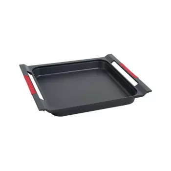 TEKA Elektrisches Backeisen 2000W Antihaft-Druckguss-Aluminium-Grillplatte mit abnehmbarem Thermostat, Schwarz