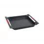 TEKA Elektrisches Backeisen 2000W Antihaft-Druckguss-Aluminium-Grillplatte mit abnehmbarem Thermostat, Schwarz