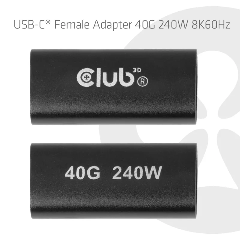 Club 3D USB-C Buchsen-Adapter 40G 240W 8K60Hz