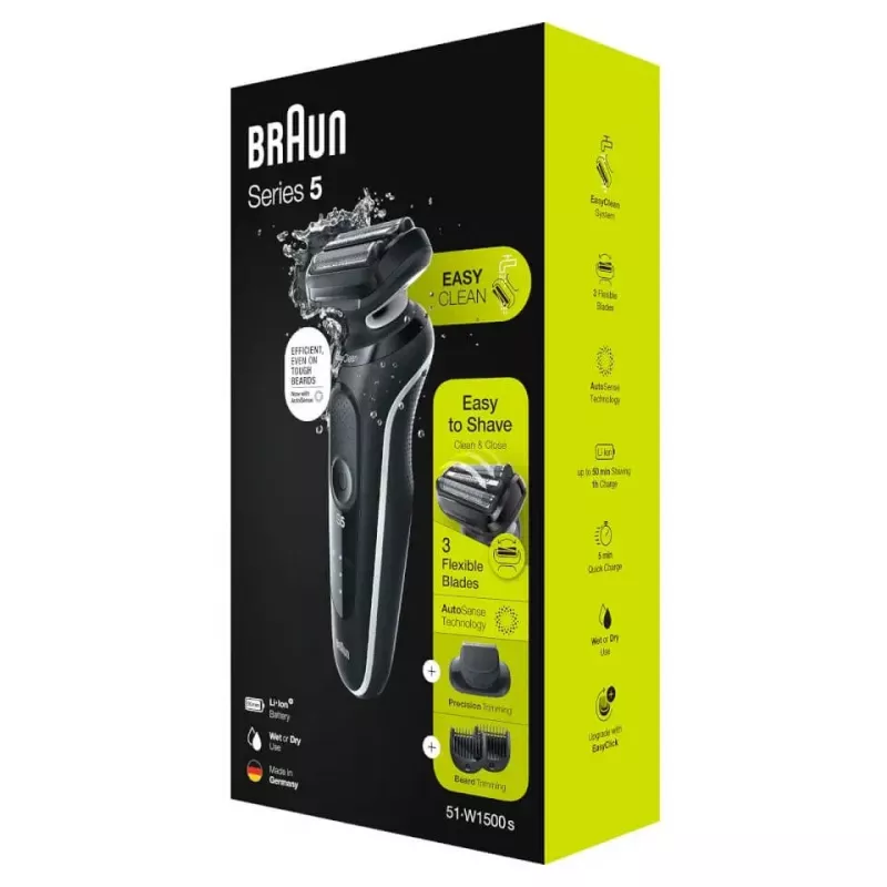 BRAUN Rasierer Series 5 51-W1500s Nass- und Trockenrasierer Schwarz