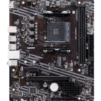 MSI A520M-S AMD A520 AM4 Micro-ATX-Motherboard - DDR4, HDMI, DVI, VGA, Gigabit-LAN