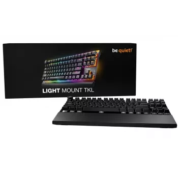 BE QUIET! Keyboard Light Mount TKL Silent Tactile Mechanische Tastatur – 75% US ANSI, Gateron Brown, Bluetooth & USB-C, QMK/VIA