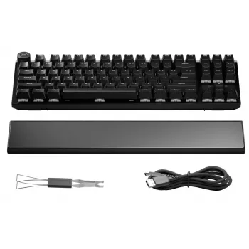 BE QUIET! Keyboard Light Mount TKL Silent Tactile Mechanische Tastatur – 75% US ANSI, Gateron Brown, Bluetooth & USB-C, QMK/VIA