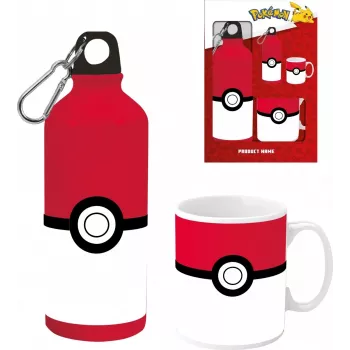 Pokemon Aluminiumflasche 500ml mit Keramikbecher-Set