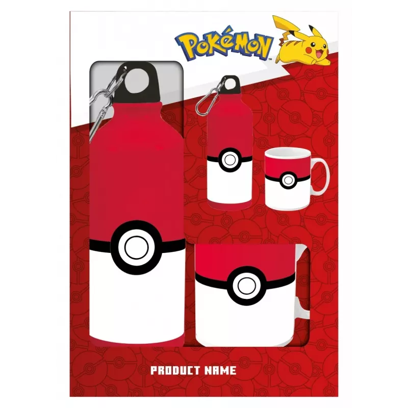 Pokemon Aluminiumflasche 500ml mit Keramikbecher-Set