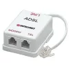 Intellinet ADSL-Splitter/-Filter RJ11-Stecker auf 2x RJ11-Buchse, Weiß