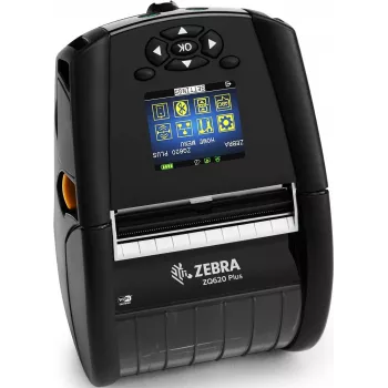 Zebra DT Drucker ZQ620 Plus 3 Zoll/72mm Healthcare Englische Schriftarten Wi-Fi 6 Dual Radio (802.11AX/BT5.x) Linered Platen 0.75 Zoll Kern Gruppe E Gürtelclip