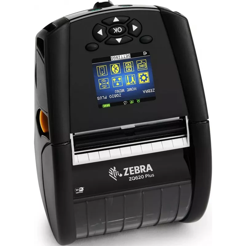 Zebra DT Drucker ZQ620 Plus 3 Zoll/72mm Healthcare Englische Schriftarten Wi-Fi 6 Dual Radio (802.11AX/BT5.x) Linered Platen 0.75 Zoll Kern Gruppe E Gürtelclip