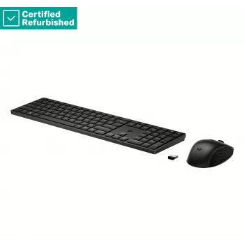 RENEW GOLD HP 655 Kabelloses Tastatur-Maus-Set, spritzwassergeschützt - Schwarz - US-Englisch