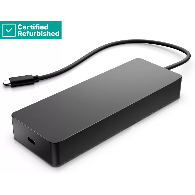 RENEW GOLD HP Universal USB-C Multiport Travel Hub 65W - 2 x USB 3.2, 2 x USB-C, 1 x DP, 1 x HDMI, 1 x RJ-45, 1 Jahr