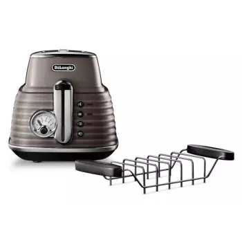De'Longhi Scultura CTZ2103BG 2-Scheiben Toaster, 900 W, Champagnergold
