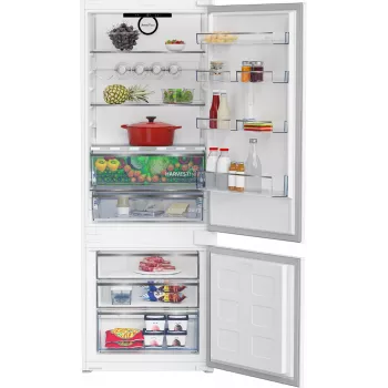 BEKO Einbaukühlschrank BCNE400E40SN, Breite 69 cm, Höhe 194 cm, Energieeffizienzklasse E, HarvestFresh, Neo Frost, Invertermotor