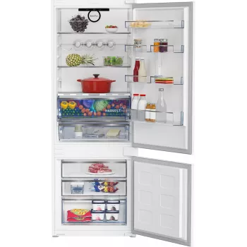 BEKO Einbaukühlschrank BCNE400E40SN, Breite 69 cm, Höhe 194 cm, Energieeffizienzklasse E, HarvestFresh, Neo Frost, Invertermotor