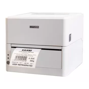Citizen CL-H300SV Drucker_ Silberionen USB Weiß EU-Stecker Platz für Optional