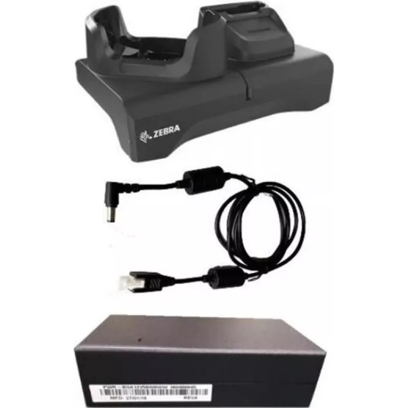 Zebra Kit - Einzelplatz-Ladestation mit Ersatzakku-Ladefach und USB-Kommunikation