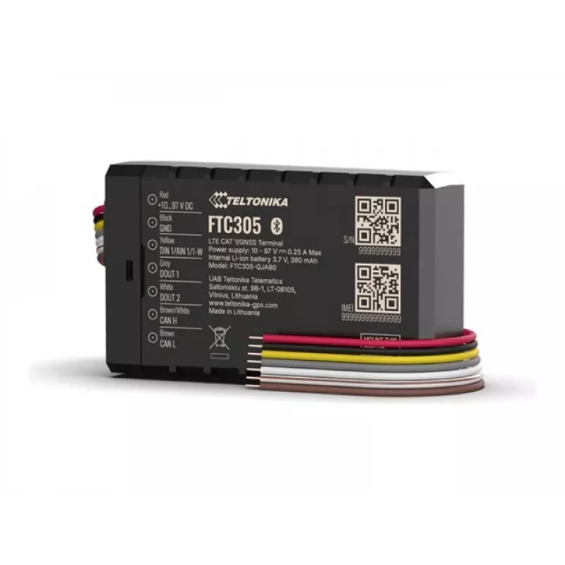 Teltonika FTC305 Kompakter 4G LTE Cat 1 E-Mobilitäts-Tracker mit CAN-Datenauslesung