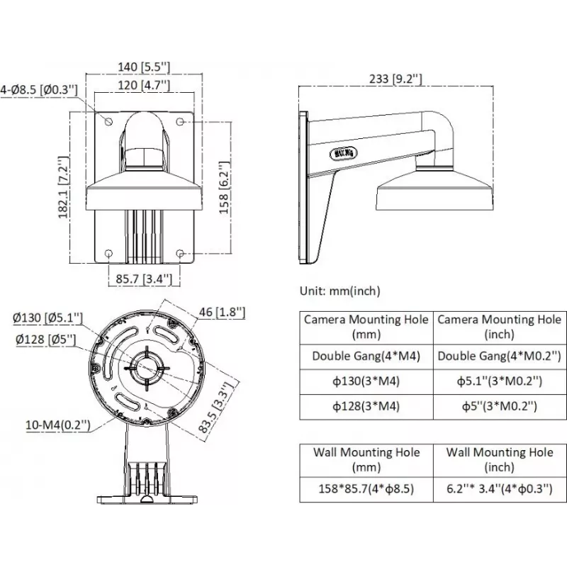 Hikvision DS-2200ZJ-WA-140 Wandhalterung