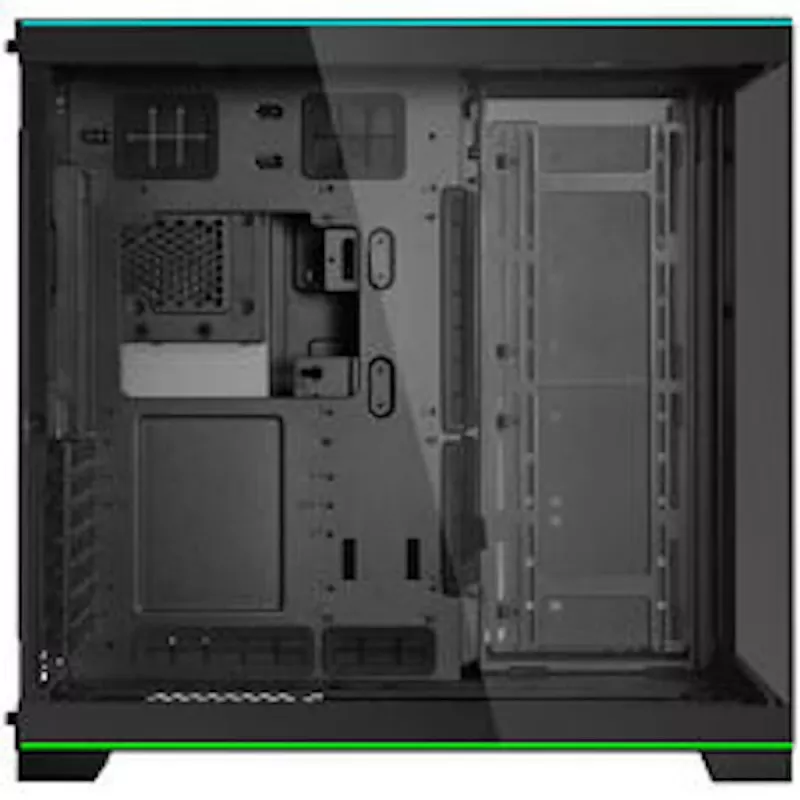 Lian Li O11D EVO RGB PC-Gehäuse Bundle + HydroShift II LCD-S 360TL AiO + 6x UNI FAN SL-INF 120 Reverse Blade Lüfter + UNI HUB SL-INF - schwarz