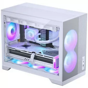 Phanteks XT M3 PC-Gehäuse, Mini-Gehäuse + D30 PWM Regular Airflow D-RGB Lüfter, 3er Pack, weiß