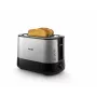 Philips Viva Collection Toaster HD2637/90 Extrawide 2-Schlitz-Toaster mit Brötchenwärmer Schwarz/Beschädigte Verpackung