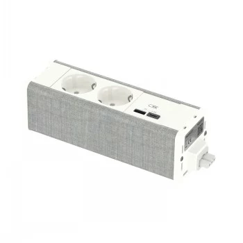 SCHNEIDER ELECTRIC UNICA SYSTEM+ MOD.UNIT 2XSCHUKO+USBA/C WEISS/GRAU
