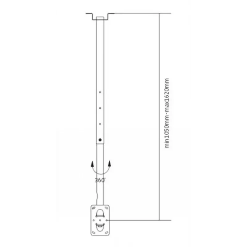 LH-GROUP Deckenhalterung mit Arm 23-70