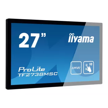 IIYAMA TF2738MSC-B2 A 27 Zoll Touchpanel 1080p IPS 500cd 10 Touchpunkte CA VGA HDMIx1 DPx1 Lautsprecher 2x1W Open Frame schwarz