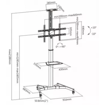 LH-GROUP FLROOSSTAND MIT ROLLEN 37-70 BASIC