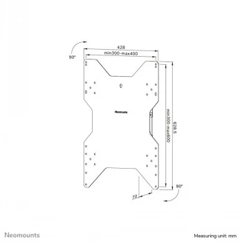 NEOMOUNTS Flachbildschirm-Wandhalterung (schwenkbar) 1 Bildschirm Schwarz