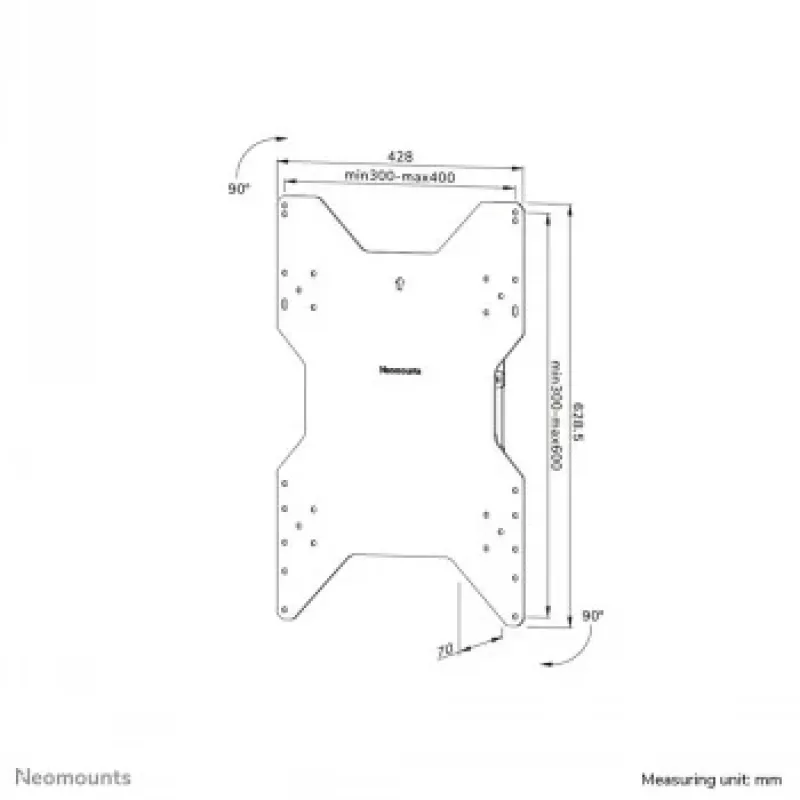 NEOMOUNTS Flachbildschirm-Wandhalterung (schwenkbar) 1 Bildschirm Schwarz