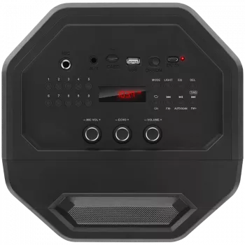 2.0 Portable Speaker SVEN PS-670, Schwarz, Leistung 2x32,5 W (RMS), TWS, Bluetooth, FM, USB, microSD, LED-Display, Fernbedienung, Lithium-Akku