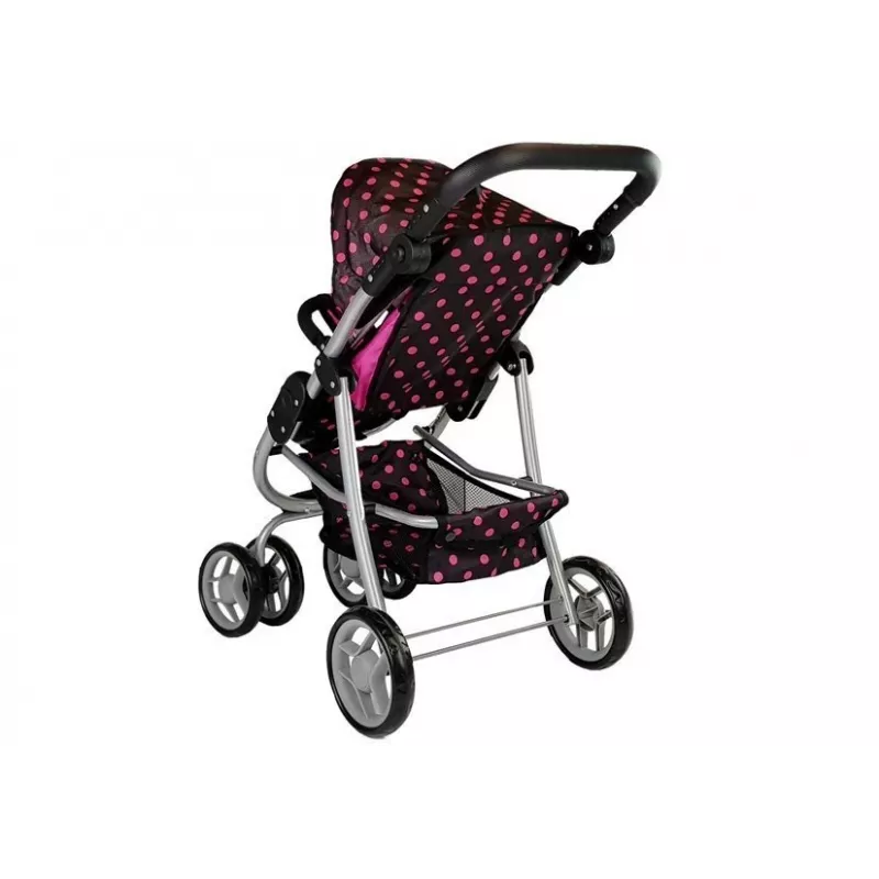 2-in-1 Kinderwagen mit Tragetasche Black-Pink 7706 Lean Toys