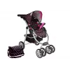 2-in-1 Kinderwagen mit Tragetasche Black-Pink 7706 Lean Toys