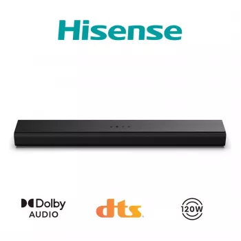 Hisense HS1000 Soundbar 2.0 Kanäle 60W Bluetooth HDMI ARC USB AUX Optisch Schwarz
