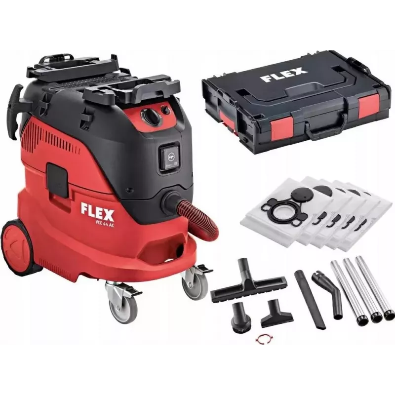 FLEX VCE S44 LAC Nass-/Trockensauger 42L 1400W mit Beuteln und Koffer
