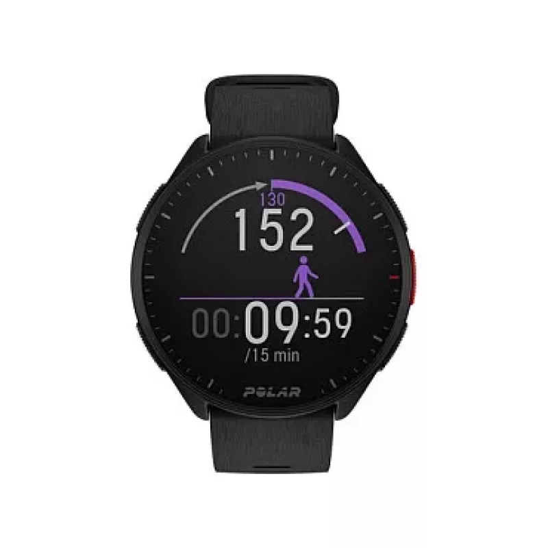 Polar Pacer GPS Running Watch - Night Black - S/L Strap - 1,2 inch MIP Display - 32 MB - Bluetooth