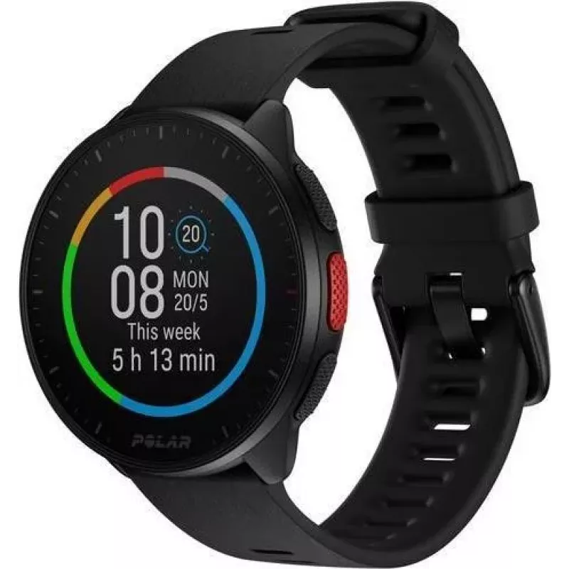 Polar Pacer GPS Running Watch - Night Black - S/L Strap - 1,2 inch MIP Display - 32 MB - Bluetooth