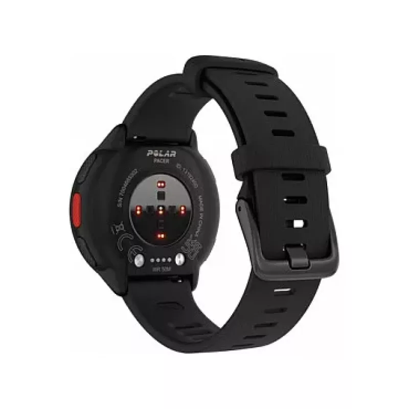 Polar Pacer GPS Running Watch - Night Black - S/L Strap - 1,2 inch MIP Display - 32 MB - Bluetooth