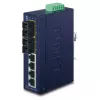 PLANET ISW-621TS15 Industrial Unmanaged L2 Fast Ethernet Switch mit 4x 10/100 + 2x 100Base-FX SC Multi-Mode, DIN-Schienen-/Wandmontage, -40 bis 75 °C