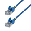 StarTech.com 1m Ultra Slim Cat6a UTP Patchkabel - Blau - Snagless RJ45