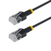 StarTech.com 80 cm Ultra Slim Cat6a UTP Patchkabel - RJ-45 Stecker zu RJ-45 Stecker - Schwarz