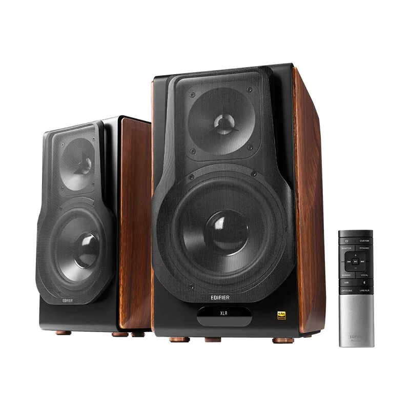 Edifier S3000MKII Premium Wireless 2.0 Regallautsprecher, Braun