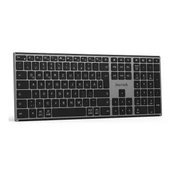 INATECK Ergonomische kabellose Tastatur QWERTZ Grau