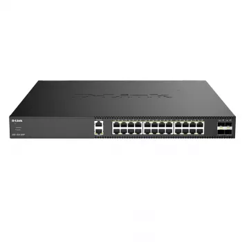 D-Link DXS-1250-28YP/E Smart Managed Multi-Gigabit PoE++ Switch mit 4 x 25G SFP28 Uplinks