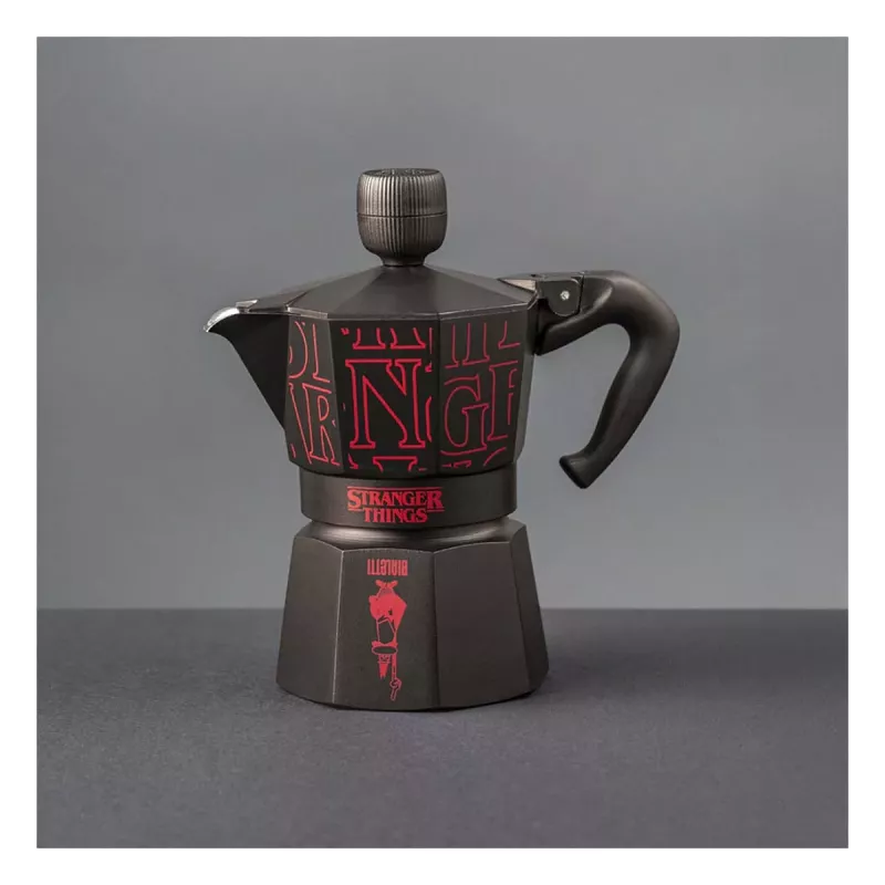 Bialetti Moka Express Sound Stranger Things 3-Cup Stovetop Espresso Maker (150 ml) Black