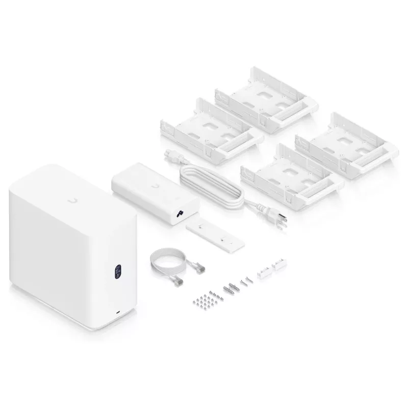 Ubiquiti UNAS-4-W 4-Bay NAS Server, Weiß, 4GB RAM, 2.5GbE, 10GbE