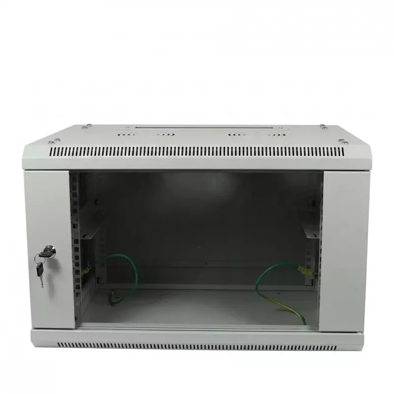 ALLNET 19 inch Wandgehäuse 6U 600x600mm Lichtgrau Flat Pack SMA-Serie