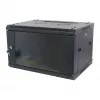 ALLNET 19 inch Wandgehäuse 12U 1-teilig Tiefe 450mm Schwarz zerlegt als Bausatz SMA Serie
