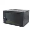 ALLNET SMA-Series 19 inch Wandgehäuse 9U 1-teilig 600mm Tiefe Schwarz Flat Pack